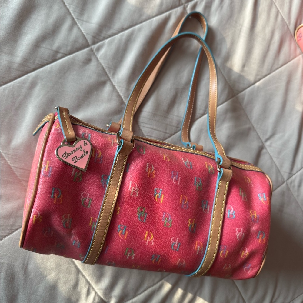 Vintage Dooney & Bourke Pink Barrel Bag